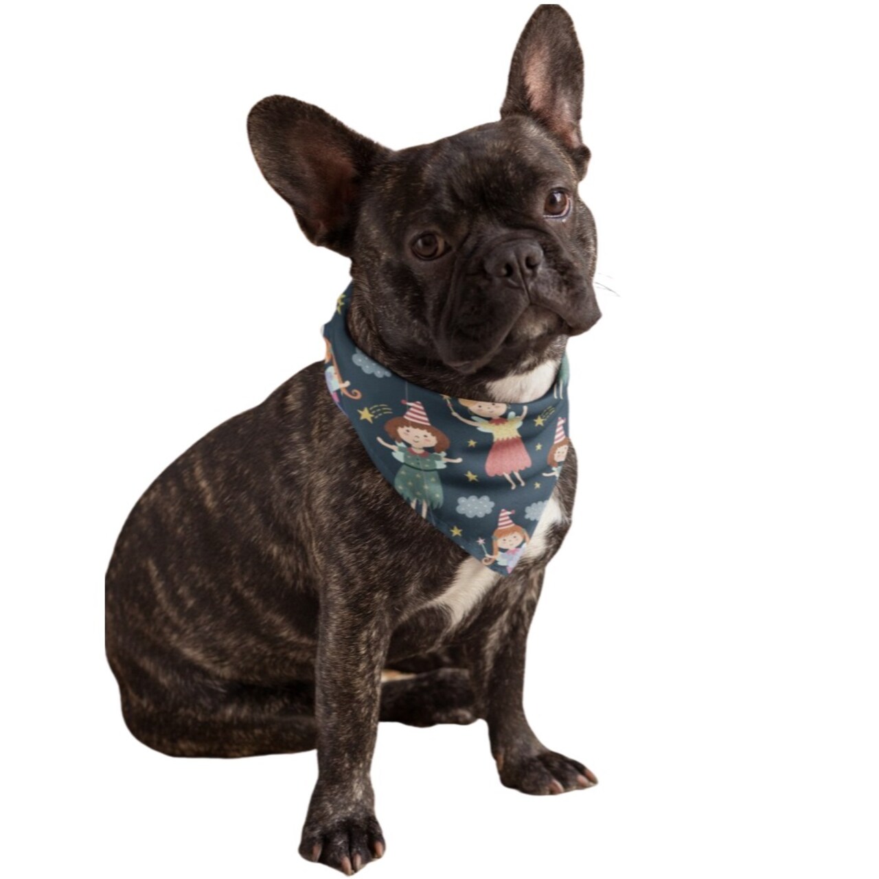 Mechaly Cotton Funny Dog Bandana with Designs Durable Birthday Pet Scarf